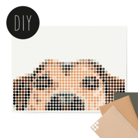Dot on DIY stickerposter hond klein