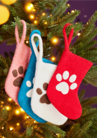 Mini kerstsok met dierenpoot