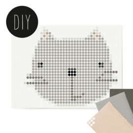 Dot on DIY stickerposter kat voor kinderen