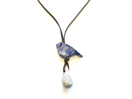 Ketting vogel keramiek