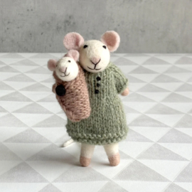 Muis vilt - Mama met baby