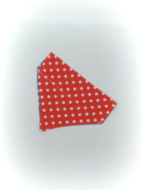 Bandana - Rood/blauw met stippen (tweezijdig)