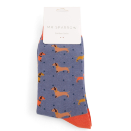 Herensokken Dogs & Spots (denim)