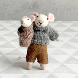 Muis vilt - Papa met baby