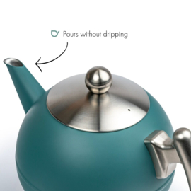 Dubbelwandige Theepot 'Bella Ronde' - Sea Blue 1,2 liter - Bredemeijer
