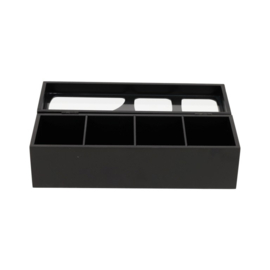 Theedoos Senna 4-vaks - Zwart - Jens Living