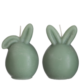 Kaars Bunny - Set van 2 stuks - Groen