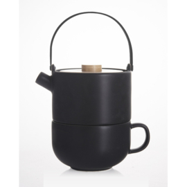 Tea for one Theepot 'Umea' 0,5 liter - Zwart - Bredemeijer