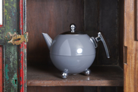 Dubbelwandige Theepot 'Bella Ronde' - Cool Grey 1,2 liter - Bredemeijer