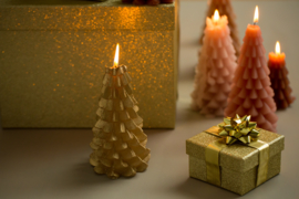 Kerstboomkaars 10 x 20 cm - Goud - Rustik Lys