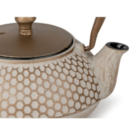 Theepot 'Jiangxi' - Gietijzer 0,7 liter Beige - Bredemeijer