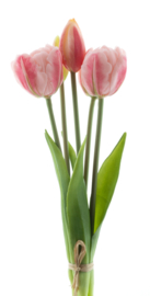 Real Touch Tulpen Klein 29 cm - 5 Kunst Tulpen - Pink