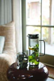 IJsthee Karaf met filter 'Padua' 1,2 liter - Lichtgrijs - Bredemeijer