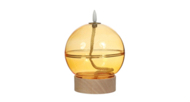 Led Olielamp Glas met timer - Oker