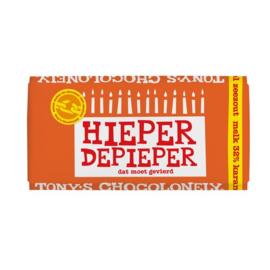Chocolade - Hieper De Pieper - Melk Karamel Zeezout - Tony's Chocolonely