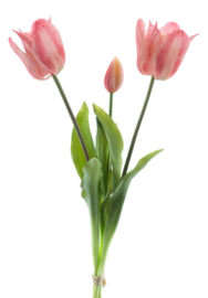 Real Touch Tulpen Groot 48 cm - 3 Kunst Tulpen - Pink