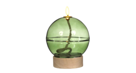 Led Olielamp Glas met timer - Donkergroen