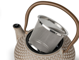 Theepot 'Jiangxi' - Gietijzer 0,7 liter Beige - Bredemeijer