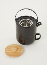 Tea for one Theepot 'Umea' 0,5 liter - Zwart - Bredemeijer