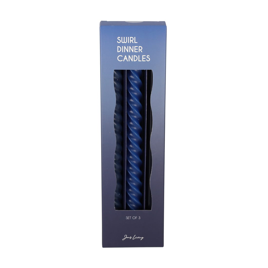 Dinerkaars Swirl 25 cm - Set van 3 stuks - Blauw -Jens Living