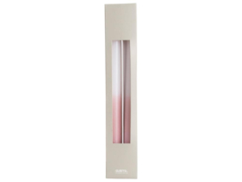 Dinerkaars Dip Dye 25 cm Roze - Set van 2 stuks - Gusta