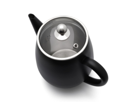 Dubbelwandige Theepot 'Duet Eva' - Matt Black 1,1 liter - Bredemeijer