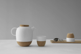 Theepot 'Lauren' - porselein 1,2 liter - Kurk - Viva Scandinavia