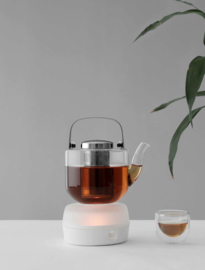 Viva Scandinavia -  Theelicht 'Minima Glow Small' Porselein & Glas - Wit