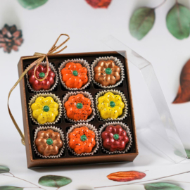 Chocolade - Geschenkdoos - 9 herfst bonbons - Lindy's Patisserie