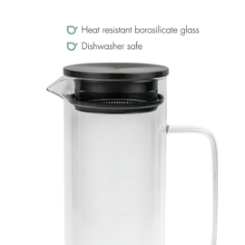 IJsthee Karaf met filter 'Padua' 1,2 liter - Transparant - Bredemeijer