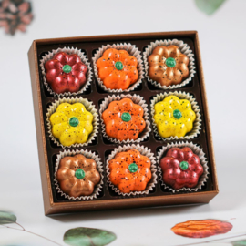 Chocolade - Geschenkdoos - 9 herfst bonbons - Lindy's Patisserie