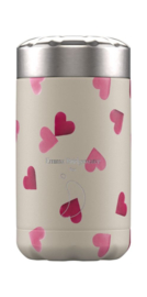 Food Pot - Chilly's Bottle - Pink Hearts - 500 ml
