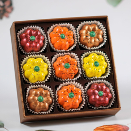 Chocolade - Geschenkdoos - 9 herfst bonbons - Lindy's Patisserie