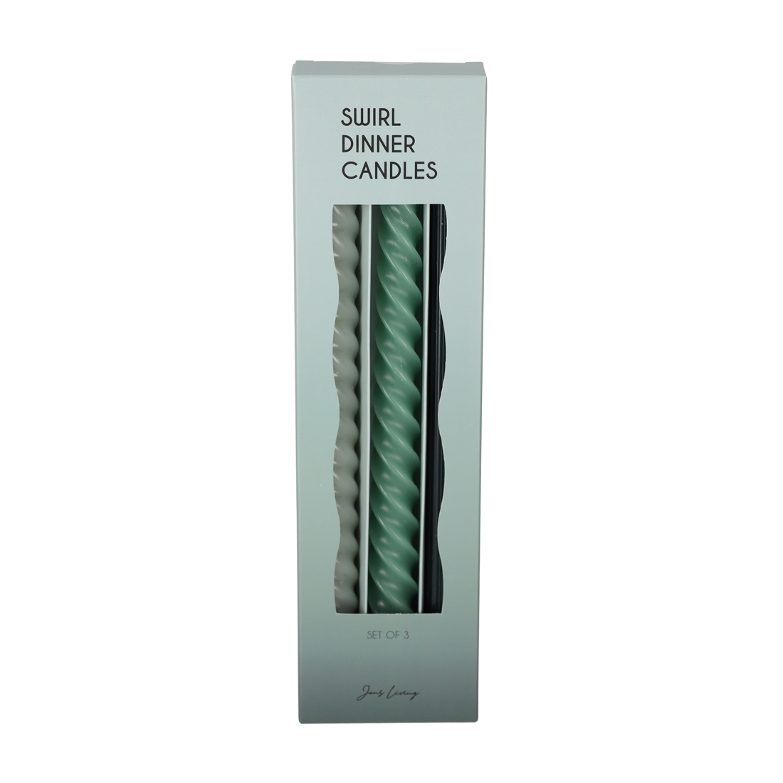 Dinerkaars Swirl 25 cm - Set van 3 stuks - Groen - Jens Living