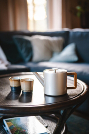 Theepot ' Duet Design Narvik' - 1,1 liter Metallic Champagne - Bredemeijer