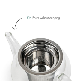 Theepot 'Bella Ronde' - Glas 0,5 liter - Bredemeijer