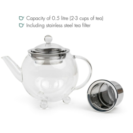 Theepot 'Bella Ronde' - Glas 0,5 liter - Bredemeijer
