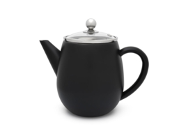 Dubbelwandige Theepot 'Duet Eva' - Matt Black 1,1 liter - Bredemeijer