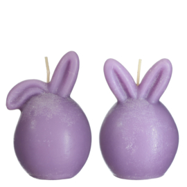 Kaars Bunny - Set van 2 stuks - Lavendel