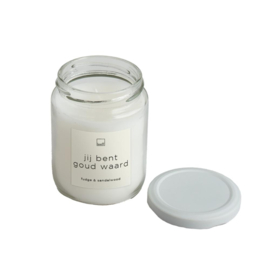 Candle Jar L - Jij bent goud waard - Leeff