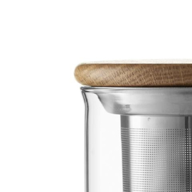 Theeglas met filter en houten deksel 0,55 liter - Viva Scandinavia