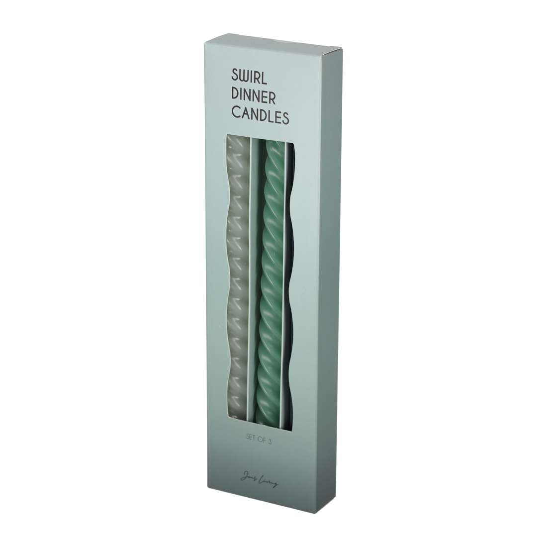 Dinerkaars Swirl 25 cm - Set van 3 stuks - Groen - Jens Living