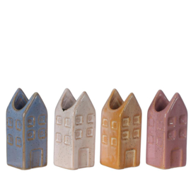 Bloemenvaas Huisjes Amsterdam Middel - Set 4 stuks - Ideas 4 Seasons