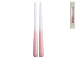 Dinerkaars Dip Dye 25 cm Roze - Set van 2 stuks - Gusta