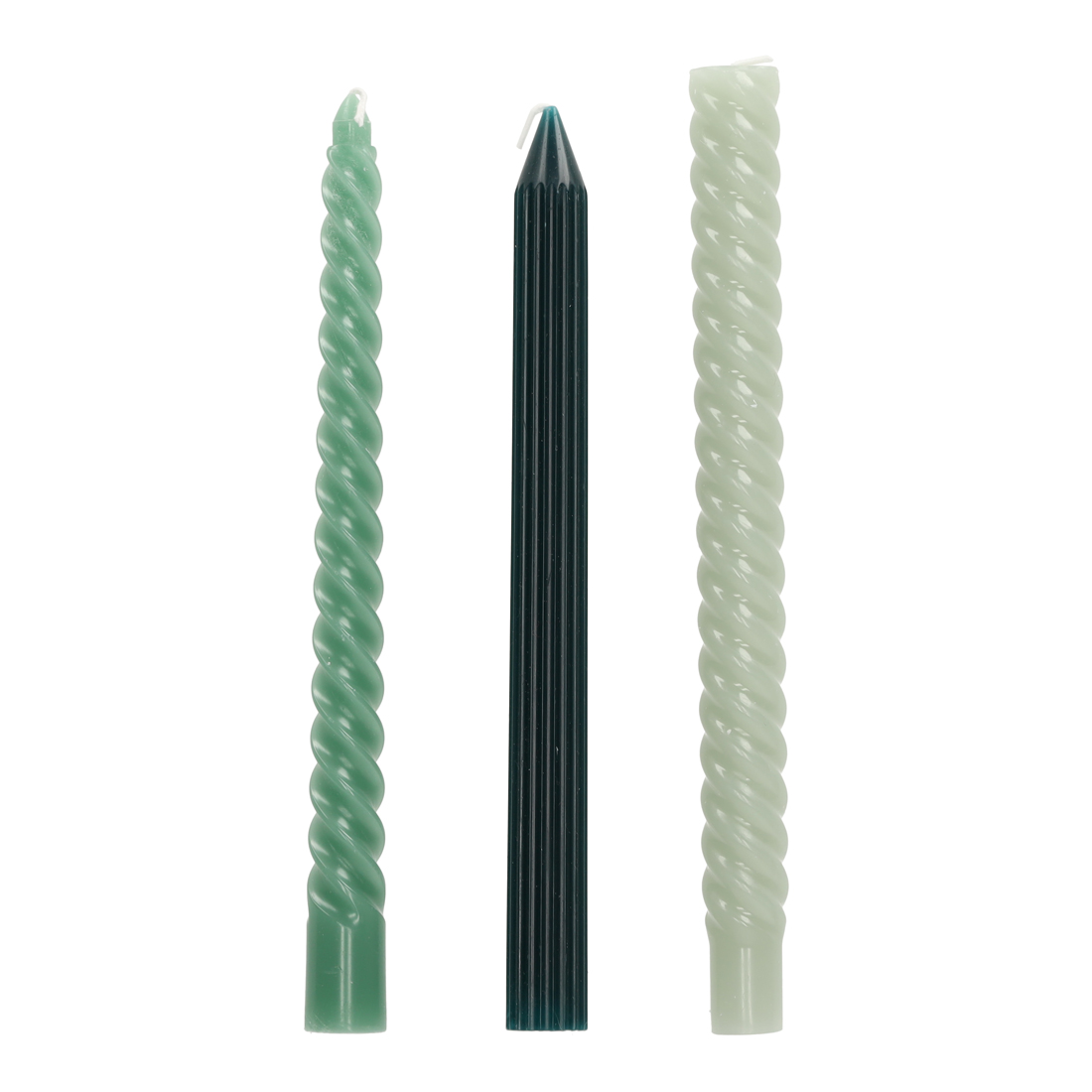 Dinerkaars Swirl 25 cm - Set van 3 stuks - Groen - Jens Living