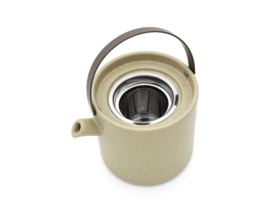 Theepot 'Umea' met warmer 1,2 liter - Leemgrijs - Bredemeijer