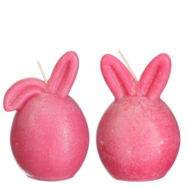 Kaars Bunny - Set van 2 stuks - Roze