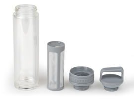 Cold Brew Infuser Bottle Moshi - Glas Grijs 400 ml - Leopold Vienna