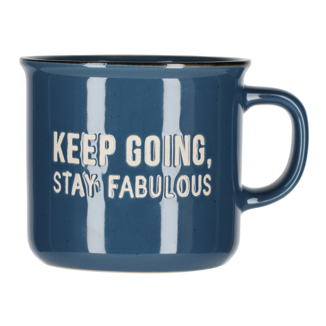 Theemok Keep Going Stay Fabulous - 350 ml - Blauw - Jens Living