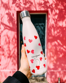 Chilly's Bottle - Pink Hearts - 500 ml